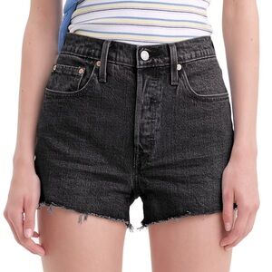 Levi’s black denim cut off shorts size 28 in excellent like-new condition